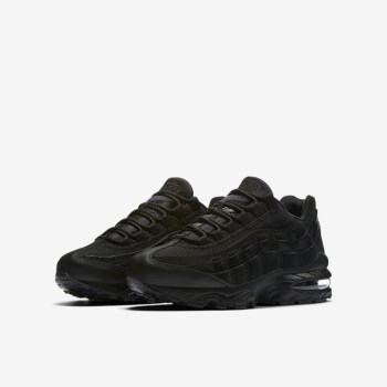 Nike Air Max 95 - Nagyobb Gyerek Air Max Trainers - Fekete/Fekete/Fekete